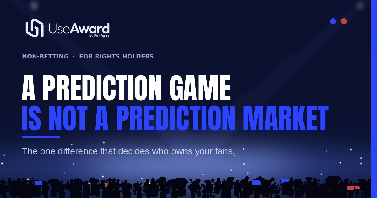 UseAward by FanApps - a prediction game is not a prediction market