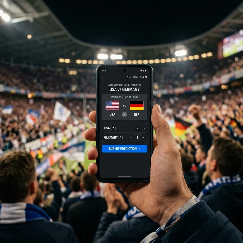 Mobile phone screen showing UseAward sports prediction game