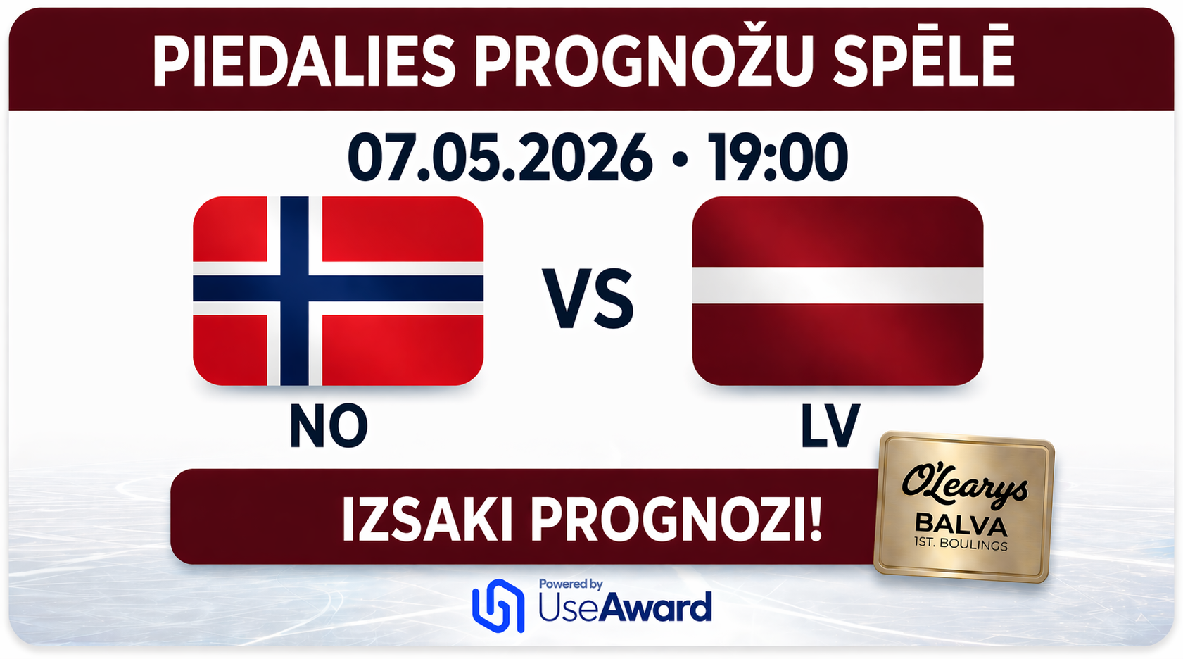 Norvēģija pret Latviju (7. maijs)