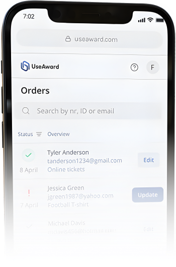 UseAward Mobile Interface